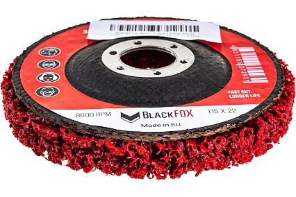 Диск зачистной Clean Strip Red 115х22 мм с фибровой оправкой BlackFox 12575