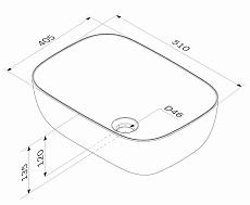 Раковина Am.Pm Func 51 см M8FWCC10510WG белый