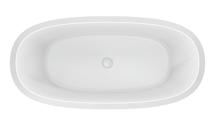 Акриловая ванна Cezares Lux CZR-LUX-CENTRAL-170-82-58-MATT 170x82 см белый матовый