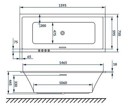 Акриловая ванна Excellent Heaven Slim WAEX.HEV16WHS 160x75