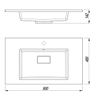 Раковина Style Line Line 80 см антрацит СС-00002459
