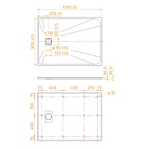 Поддон для душа RGW TSS-W 120x90 стеклокомпозит, белый 553502912-01