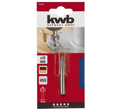 Зенкер по металлу (8 мм; хвостовик 8 мм) KWB 7042-40