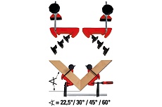 Система угловых струбцин BESSEY для углов 22,5 град., 30 град., 45 град. и 60 град. BE-MCX