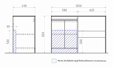 Столешница Vigo Urban 120 см белый, st.URB.120