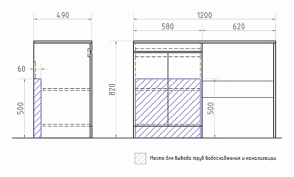 Столешница Vigo Urban 120 см белый, st.URB.120