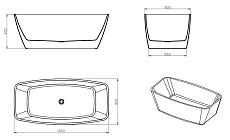 Акриловая ванна Vincea VBT-215 165x80 белый