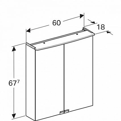 Мебель для ванной Geberit Smyle Square 60 см, 3 в 1, белый