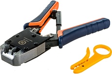 Обжимной инструмент Lanmaster 6P, 8P, с храповым механизмом LAN-CRI-500R