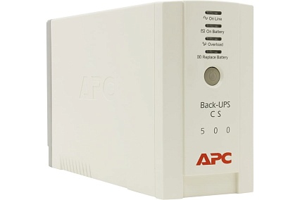 Источник бесперебойного питания APC Back-UPS CS, OffLine, 500VA / 300W, Tower, IEC, USB BK500EI