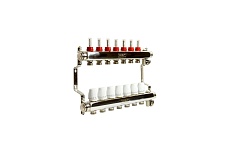 Коллекторная группа VRT 1&quot;х3/4&quot;, евроконус, 7 выходов, c расходомерами 530146