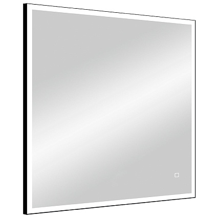 Зеркало Континент Solid Led 80x80 см с подсветкой, черный ЗЛП1608