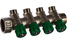 Коллектор KROMWELL с регулируемыми вентилями и переходами на резьбу, 4 выхода EU.ST3078295 4x1x12_k