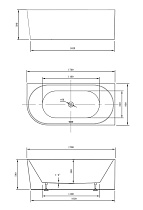 Акриловая ванна Vincea VBT-402 170x80, R