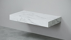 Столешница под раковину Velvex Unit 100 см, без выреза, белый мрамор st.UNI.100-630