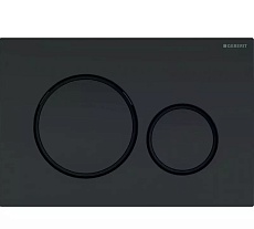 Подвесной унитаз с инсталляцией Geberit Icon 500.300.82.1 безободковый, клавиша черная матовая