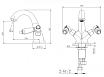 Смеситель для раковины Caprigo Adria-Classic Metal edition 03M-520-VOT бронза