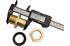 Штуцер для бочки HG 1/2&quot; ВР х 3/4&quot; НР х 25 мм 1897810