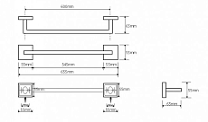 Полотенцедержатель Bemeta Beta 132204042 65 см