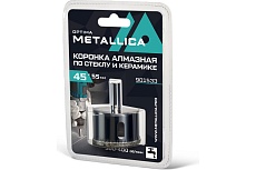Коронка алмазная 55x55 мм, #80, по стеклу и плитке METALLICA Optima 901557
