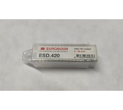 Ступенчатое сверло 4-20 мм HSS-TiN Euroboor ESD.420