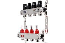 Коллекторная группа TIM с расходомерами из нержавеющей стали на 4 выхода 1x3/4 772772