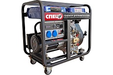 Генератор дизельный Спец SD-6700E4 1фаз,ном/макс=5,3/5,7кВт с электростар.,аккум.,колеса-4шт 3467 СПЕЦ-3467