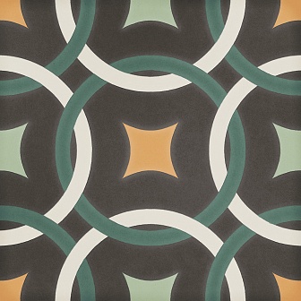 Керамогранит DNA Tiles Sync Chain Green 15x15 см, 125637