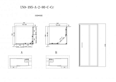 Душевой уголок BelBagno UNO-195-A-2-80-C-Cr 80x80 прозрачный, хром