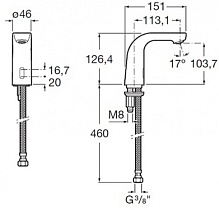 Смеситель для раковины Roca L20-E 5A5709C00 электронный