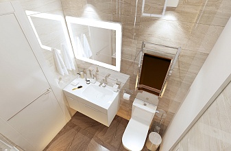 Больше света для дизайна небольшой ванной комнаты
