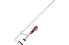 Цельнометаллическая струбцина с защитными колпачками REKON RF07-600-80 с эргономичной рукояткой из пластика 058210