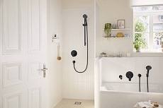 Смеситель для душа Hansgrohe Rebris S 72667670 (внешняя часть) матовый черный