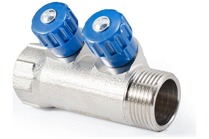 Коллектор с регулировочными вентилями PROFACTOR в/н 1" х 2 вых 1/2"нар PF MV 269.2