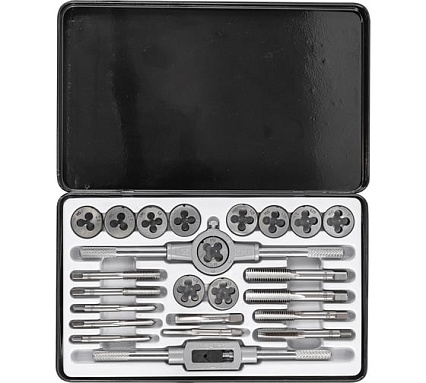 Набор метчиков и плашек Rockforce метрический 24 предметов RF-M024-1(10457)