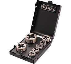 Набор плашек VOLKEL М3-М12 DINEN22568 HSSE 7 предметов V49522
