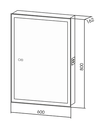 Мебель для ванной AQUAme S4 60 см белый глянец