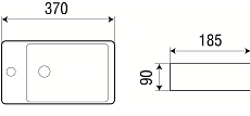 Раковина WeltWasser AISBACH 5092L 37 см, 10000003872 белый глянец