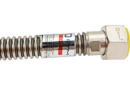 Подводка для газа СТМ ГАЗ сильфонная, 1/2", гайка-гайка, 250 см CGHF1225