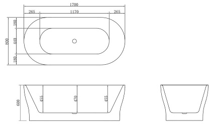 Акриловая ванна BelBagno BB405 170x80 белый