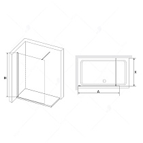 Душевая перегородка RGW Walk In WA-010G 80x195 золото, прозрачное 351001008-16