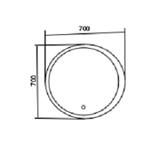 Зеркало Aima Breeze 70x70 с подогревом У51938