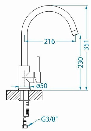 Смеситель для кухни Alveus Roxa 1129039 матовый черный