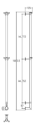 Полотенцесушитель электрический Margaroli Arcobaleno 616NLB-1650 5.5x168 черный