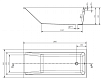Акриловая ванна Cersanit Crea 180x80