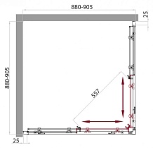 Душевой уголок BelBagno Sela SELA-A-2-90-C-Cr 90x90 прозрачный