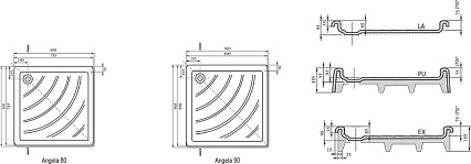 Поддон для душа Ravak Angela-90 PU