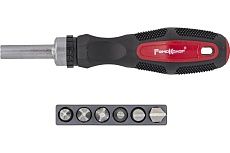 Реверсивная отвертка с набором бит РемоКолор 6 предметов, PH 1, 2, 3, SL 3, 5, 7 CrV 33-4-310