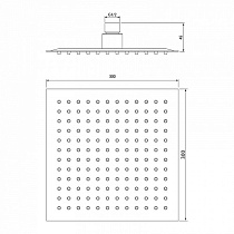 Верхний душ Iddis 30 см 00630SSI64