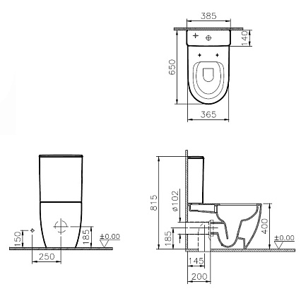 Унитаз VitrA Sento 9830B003-7203